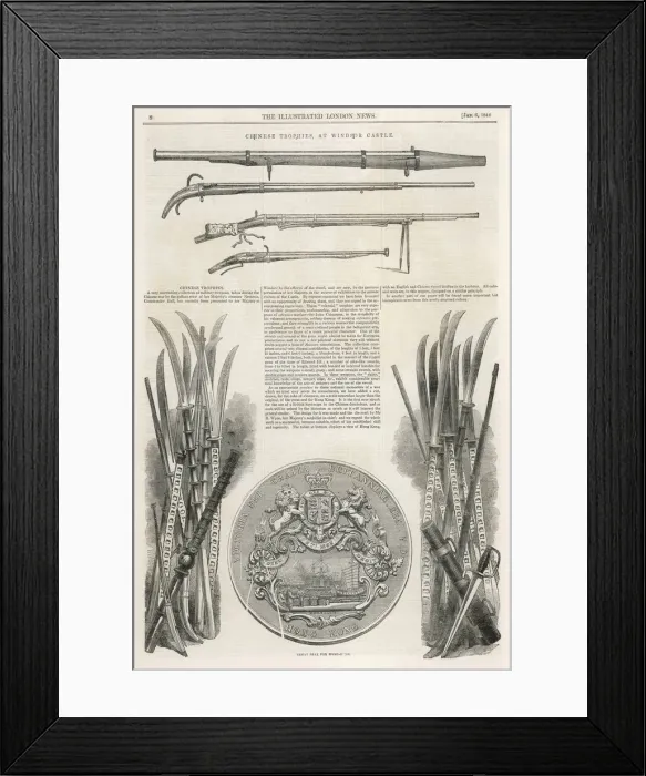 Framed Print : Chinese military trophies at Windsor Castle