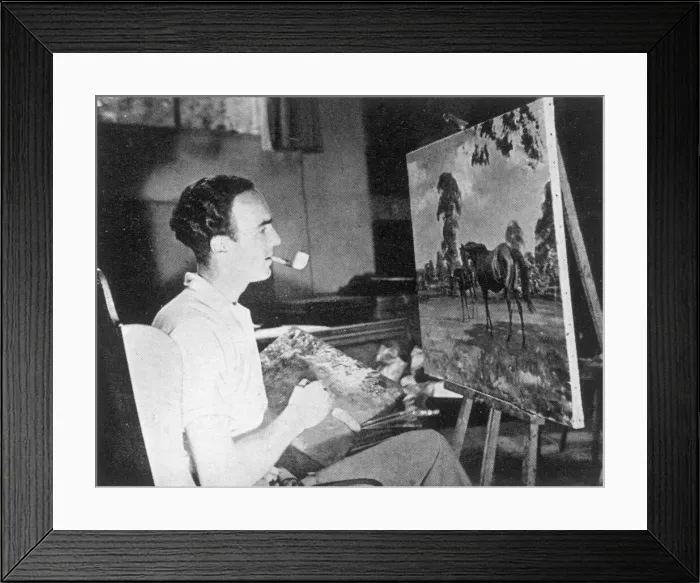 Framed Print : Edward Seago in his studio Framed Print : Edward Seago in his studio