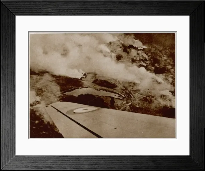 Framed Print : Partition - burning towns and villages in East Punjab Framed Print : Partition - burning towns and villages in East Punjab