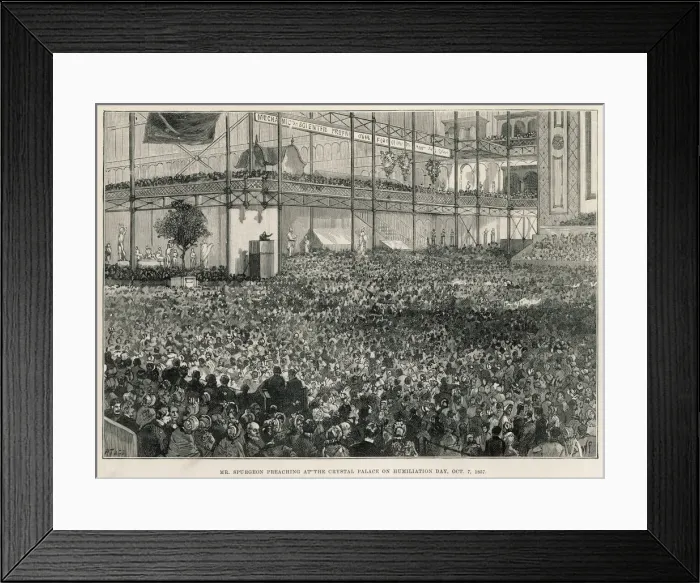 Framed Print : Spurgeon preaching at Crystal Palace
