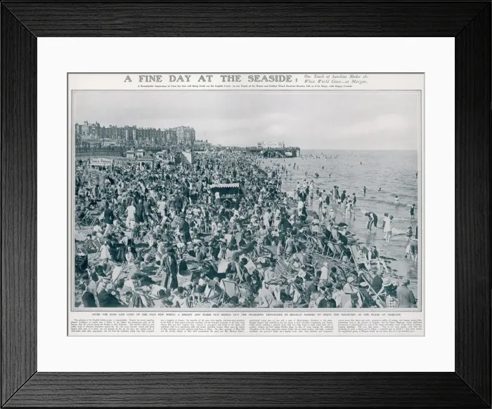 Framed Print : Margate beach during heatwave Framed Print : Margate beach during heatwave