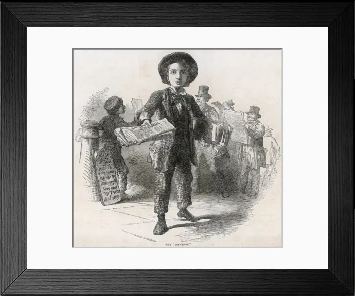 Framed Print : The Newsboy Framed Print : The Newsboy