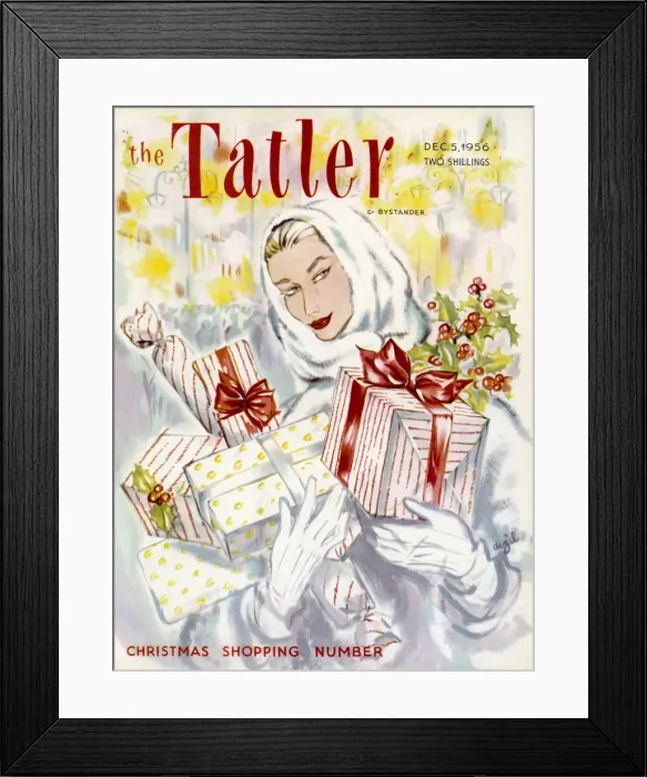 Framed Print : Tatler Christmas Shopping Number front cover, 1956 Framed Print : Tatler Christmas Shopping Number front cover, 1956