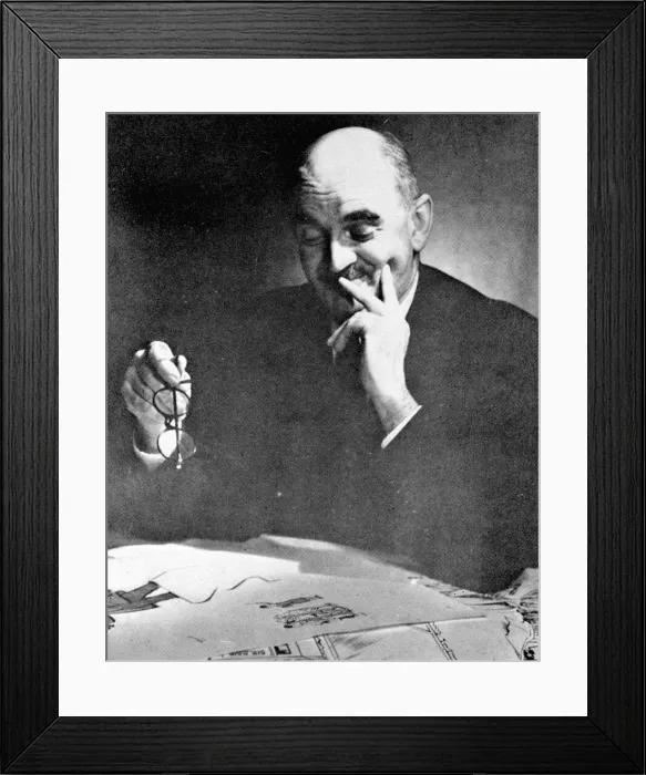Framed Print : David Low, cartoonist Framed Print : David Low, cartoonist