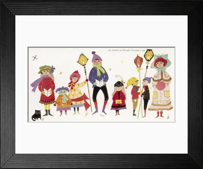 Framed Print : Christmas Carol Singers by Judith Bledsoe Framed Print : Christmas Carol Singers by Judith Bledsoe