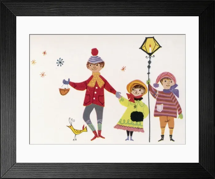 Framed Print : Christmas carol singers by Judith Bledsoe Framed Print : Christmas carol singers by Judith Bledsoe
