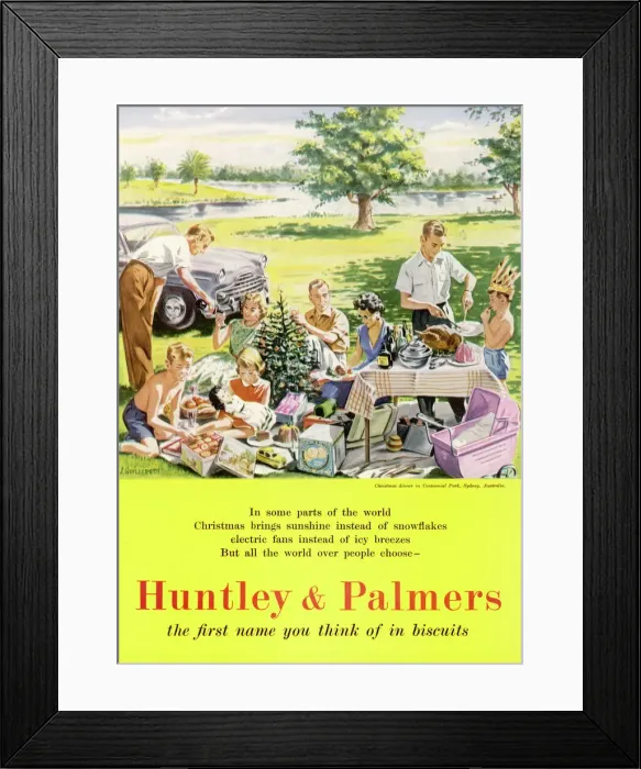 Framed Print : Christmas in Australia, Huntley and Palmers biscuits
