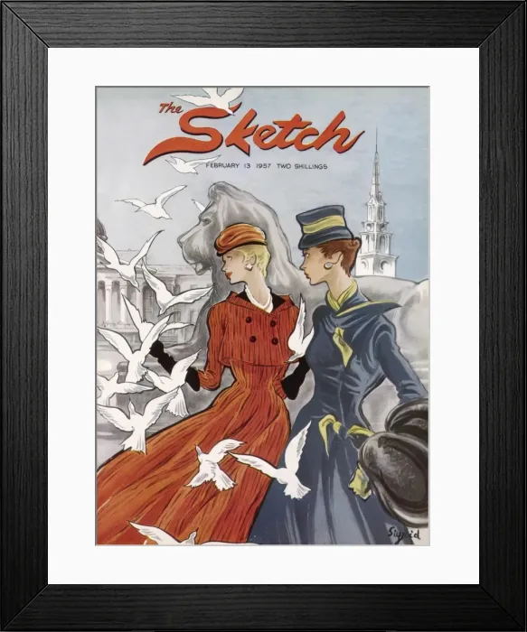 Framed Print : The Sketch front cover, 1957 Framed Print : The Sketch front cover, 1957