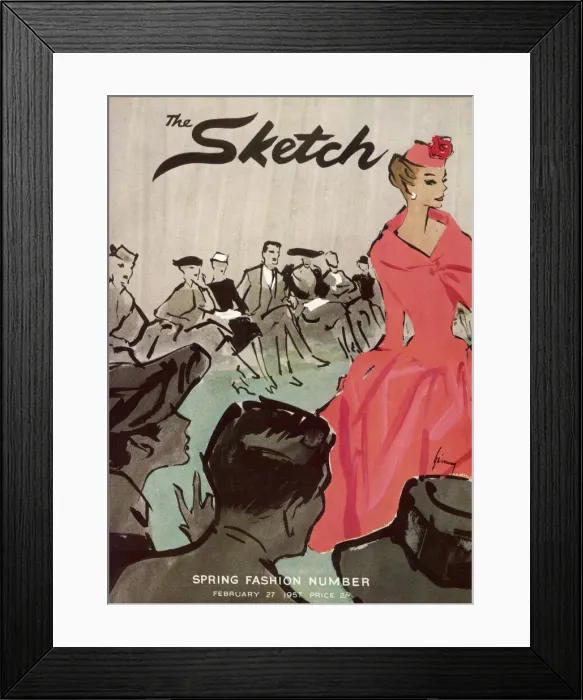 Framed Print : The Sketch front cover, 1957 Framed Print : The Sketch front cover, 1957