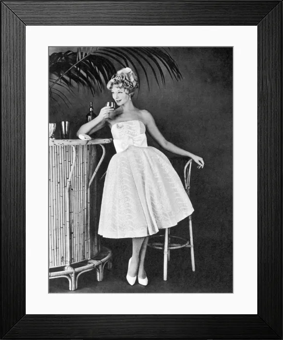 Framed Print : Cocktail fashion, 1958 Framed Print : Cocktail fashion, 1958