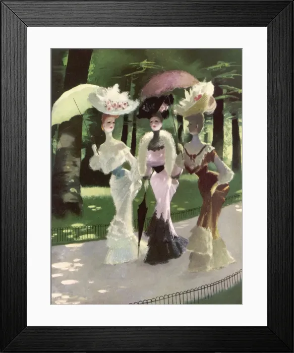 Framed Print : An Edwardian Scene in the Park Framed Print : An Edwardian Scene in the Park