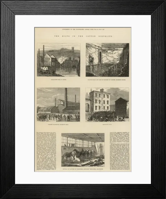 Framed Print : The riots in the cotton districts Framed Print : The riots in the cotton districts