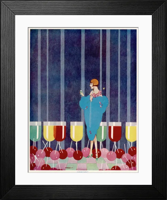 Framed Print : Cocktails by Baird Framed Print : Cocktails by Baird