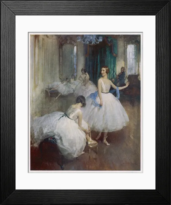 Framed Print : The Dancing Lesson by W. E. Webster Framed Print : The Dancing Lesson by W. E. Webster