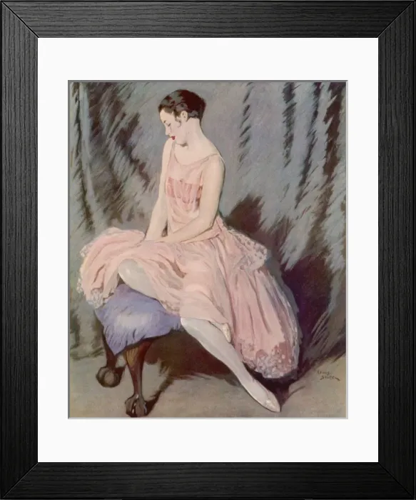 Framed Print : The Pink Dress by Lewis Baumer