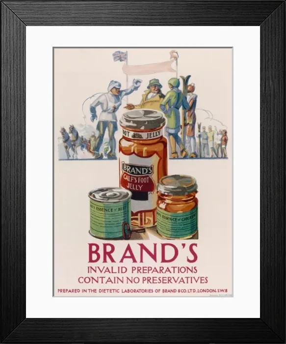 Framed Print : Brands Invalid Preparations advertisement Framed Print : Brands Invalid Preparations advertisement