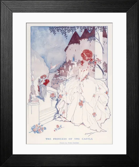 Framed Print : The Princess of the Castle by Hilda Cowham Framed Print : The Princess of the Castle by Hilda Cowham