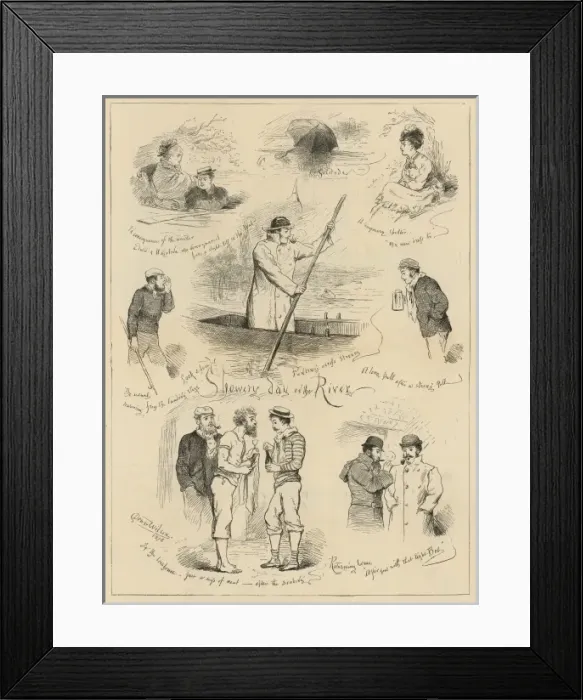 Framed Print : A Showery Day on the River Framed Print : A Showery Day on the River
