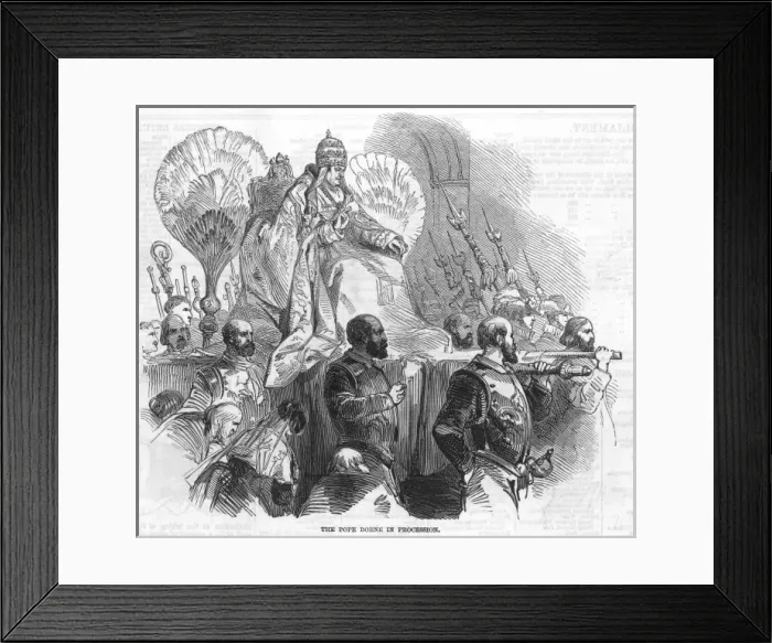 Framed Print : Pope Pius IX in procession Framed Print : Pope Pius IX in procession