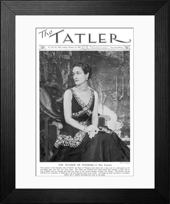Framed Print : The Tatler front-cover: The Duchess of Windsor Framed Print : The Tatler front-cover: The Duchess of Windsor