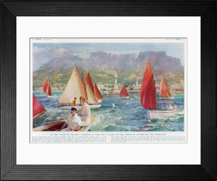 Framed Print : Boating off Cape Town, South Africa Framed Print : Boating off Cape Town, South Africa