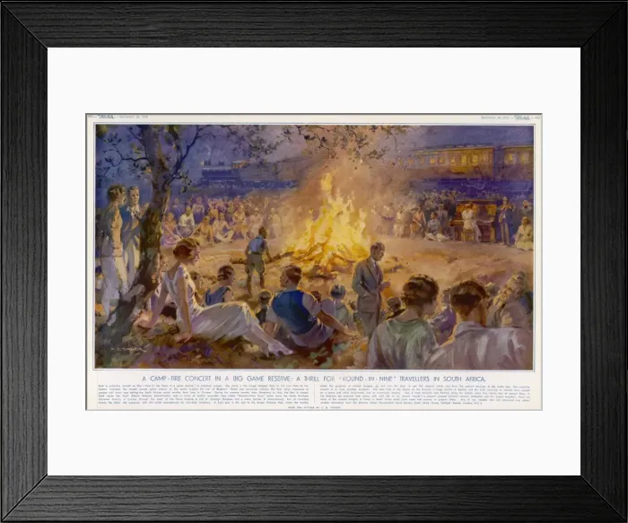 Framed Print : Camp-Fire concert at a reserve in South Africa Framed Print : Camp-Fire concert at a reserve in South Africa