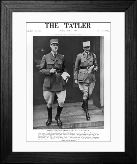 Framed Print : General de Gaulle in London Framed Print : General de Gaulle in London