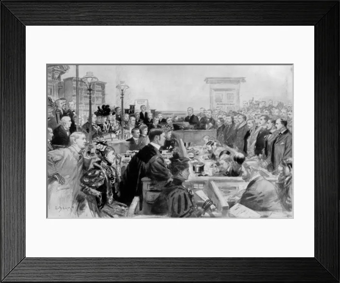Framed Print : The Jameson Raid: A Courtroom scene Framed Print : The Jameson Raid: A Courtroom scene