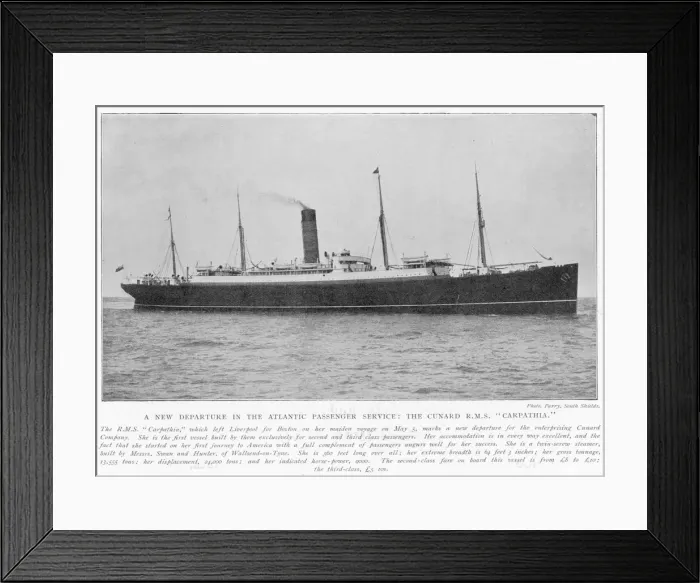 Framed Print : RMS Carpathia Framed Print : RMS Carpathia