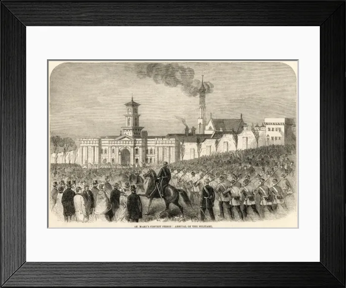 Framed Print : Chatham Prison Riots - Arrival of the Military