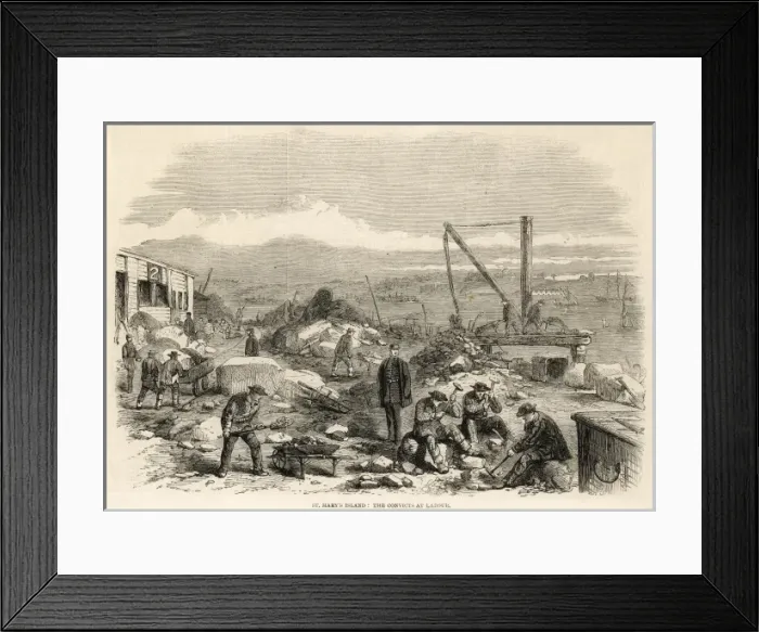 Framed Print : Chatham Prison Riots - The Convicts at Labour Framed Print : Chatham Prison Riots - The Convicts at Labour