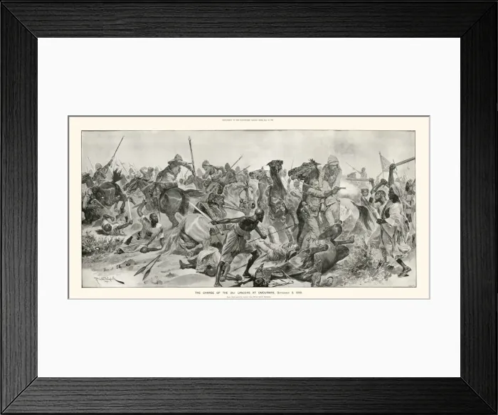Framed Print : The Charge of the 21st Lancers at Omdurman, 2nd September, 1898 by R. Caton Woodville Framed Print : The Charge of the 21st Lancers at Omdurman, 2nd September, 1898 by R. Caton Woodville
