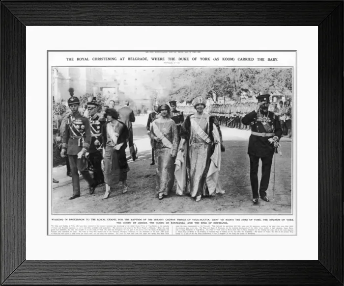 Framed Print : Royal christening of the Crown Prince of Yugoslavia Framed Print : Royal christening of the Crown Prince of Yugoslavia