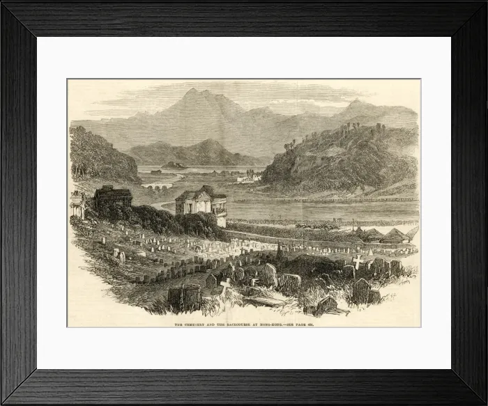 Framed Print : The cemetery and racecourse at Hong Kong Framed Print : The cemetery and racecourse at Hong Kong