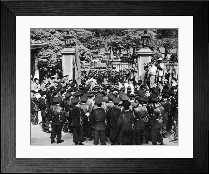 Framed Print : 1957 nuclear test: Student protest in Japan
