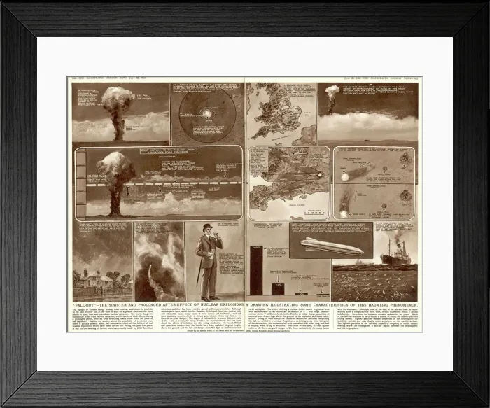 Framed Print : 1957 nuclear test: Fall-out Framed Print : 1957 nuclear test: Fall-out