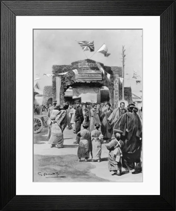 Framed Print : The Anglo-Japanese Alliance: celebrations in Japan