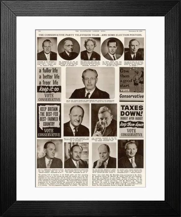 Framed Print : Conservative party television team