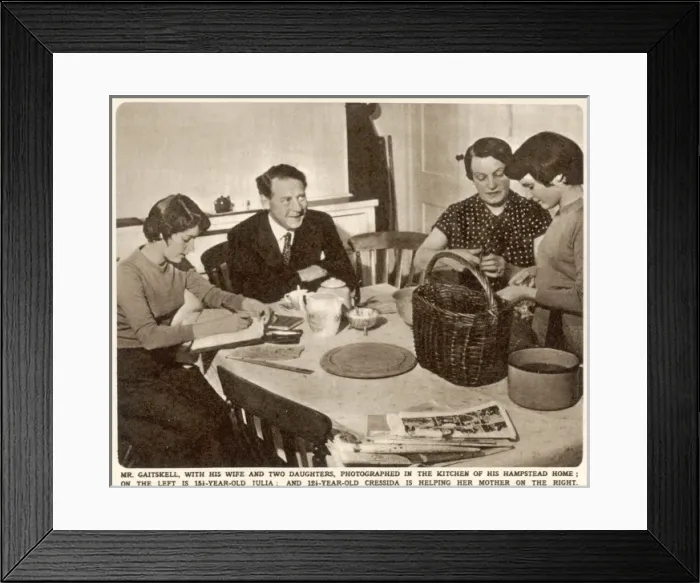 Framed Print : Hugh Gaitskell with his family Framed Print : Hugh Gaitskell with his family