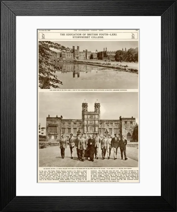 Framed Print : The education of British Youth: Stonyhurst College Framed Print : The education of British Youth: Stonyhurst College
