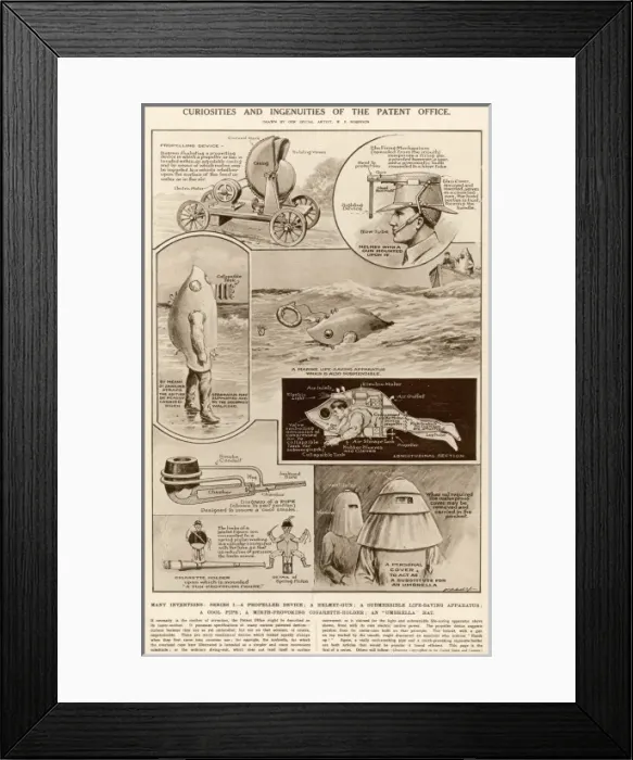 Framed Print : Patent Office Curiosities and Ingenuities