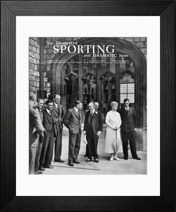 Framed Print : The Australians with the King and Queen Framed Print : The Australians with the King and Queen