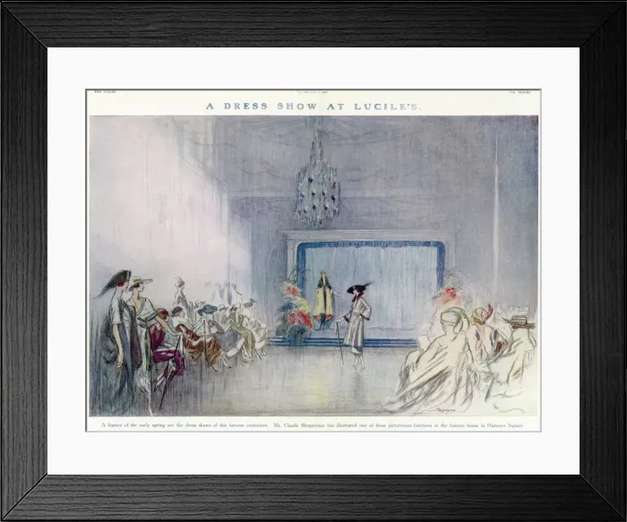 Framed Print : A dress show at Luciles fashion house Framed Print : A dress show at Luciles fashion house