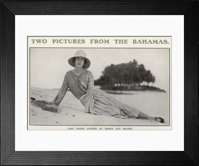 Framed Print : Lady Diana Cooper at Sandy Coy Island Framed Print : Lady Diana Cooper at Sandy Coy Island