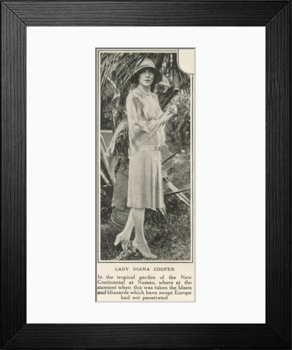 Framed Print : Lady Diana Cooper in Nassau