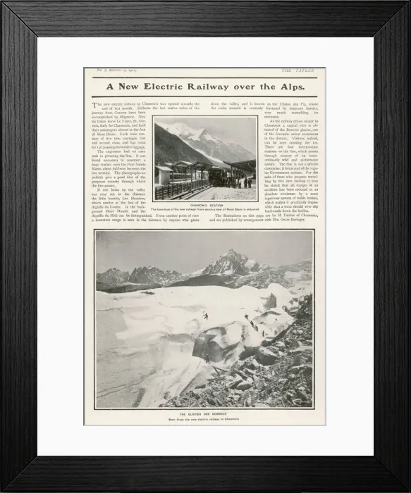 Framed Print : A New Electric Railway over the Alps Framed Print : A New Electric Railway over the Alps