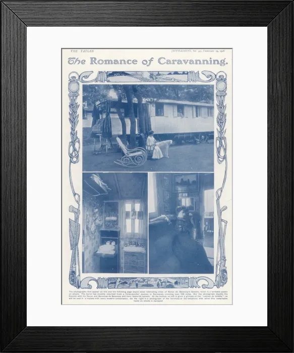 Framed Print : The Romance of Caravanning Framed Print : The Romance of Caravanning