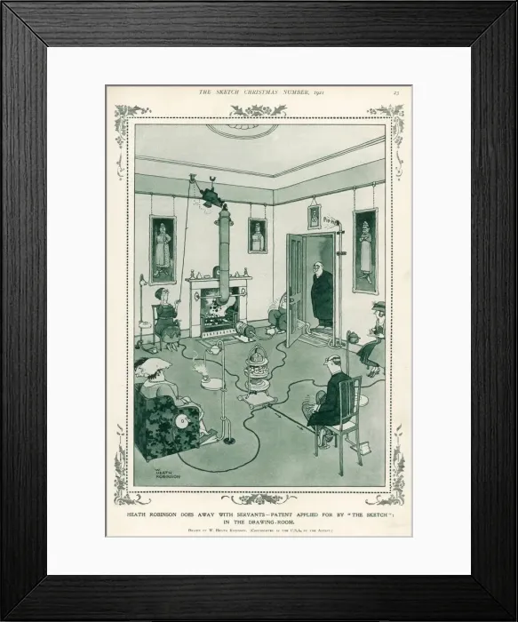 Framed Print : Heath Robinson Drawing Room 2 of 4