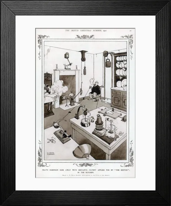 Framed Print : Heath Robinson Kitchen 3 of 4 Framed Print : Heath Robinson Kitchen 3 of 4