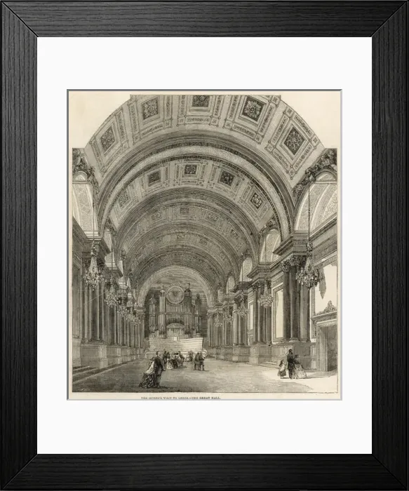 Framed Print : Queen Victoria in the Great Hall, Leeds Framed Print : Queen Victoria in the Great Hall, Leeds